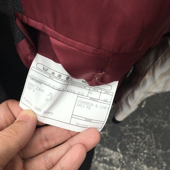 Stuarts Choice Sports Coat Paul Stuart Wool Gray Blue Lavender Striped Size 42 R - Picture 9 of 11